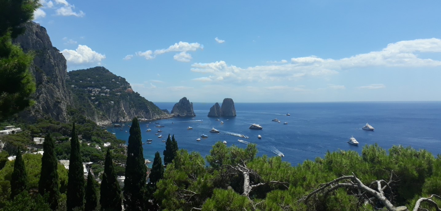 Panoramic view of Capri island